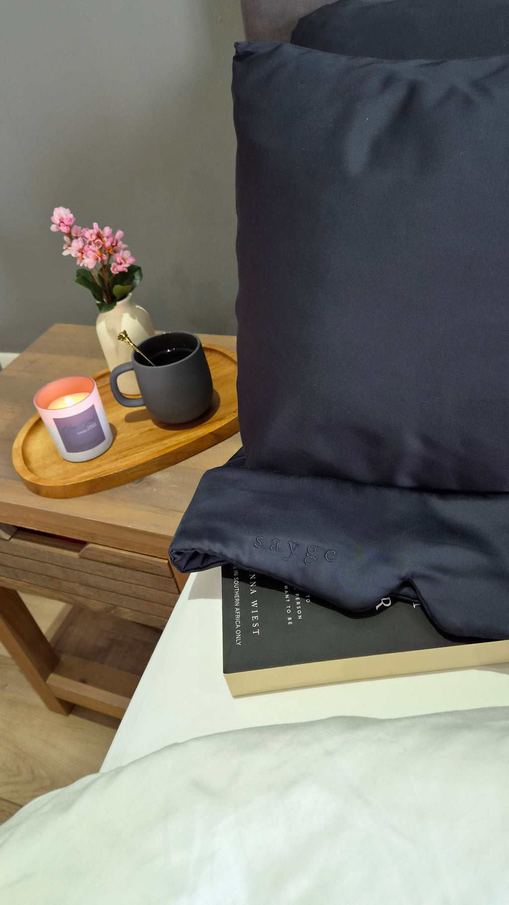 Charcoal Sleep Mask and  Single Pillowcase Combo
